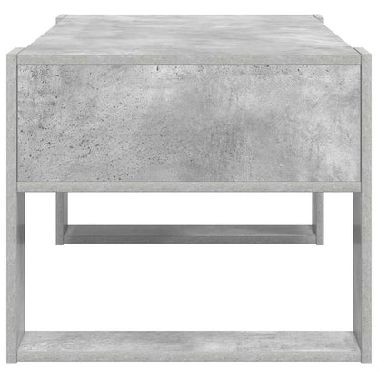 Salontafel met opslag Beton Grijs 92 x 53 x 45 cm Bewerkt hout