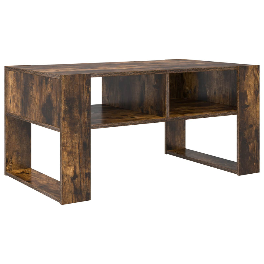 Salontafel Gerookt eiken 92 x 53 x 45 cm Bewerkt hout