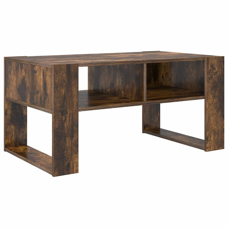 Salontafel Gerookt eiken 92 x 53 x 45 cm Bewerkt hout