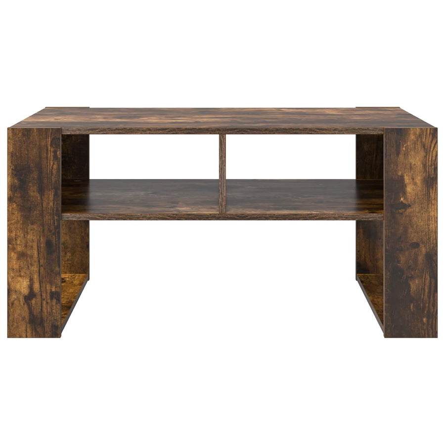 Salontafel Gerookt eiken 92 x 53 x 45 cm Bewerkt hout