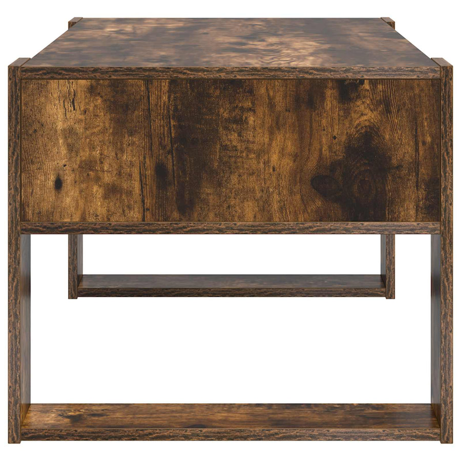 Salontafel Gerookt eiken 92 x 53 x 45 cm Bewerkt hout