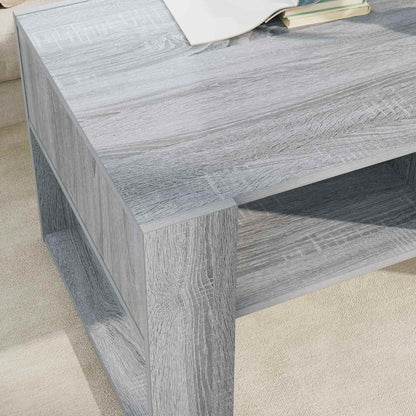 Salontafel met opslag Grijs Sonoma 92 x 53 x 45 cm Bewerkt hout