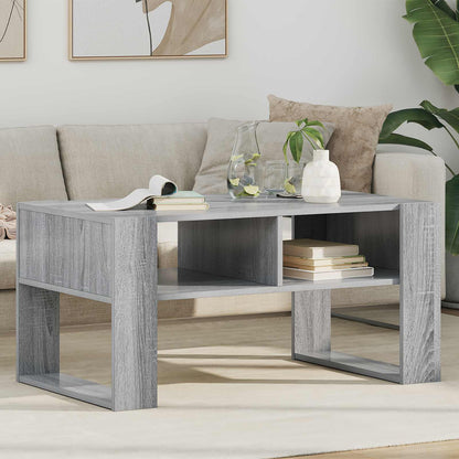 Salontafel met opslag Grijs Sonoma 92 x 53 x 45 cm Bewerkt hout