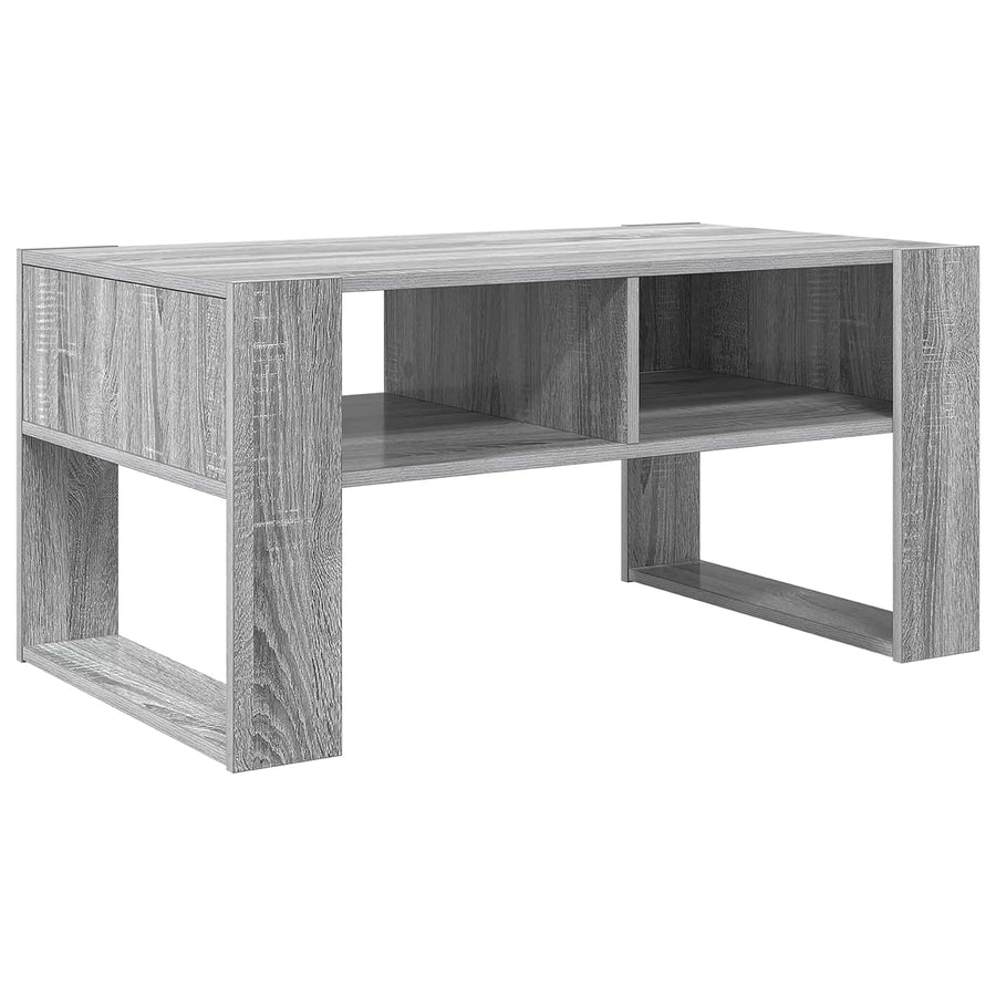 Salontafel met opslag Grijs Sonoma 92 x 53 x 45 cm Bewerkt hout
