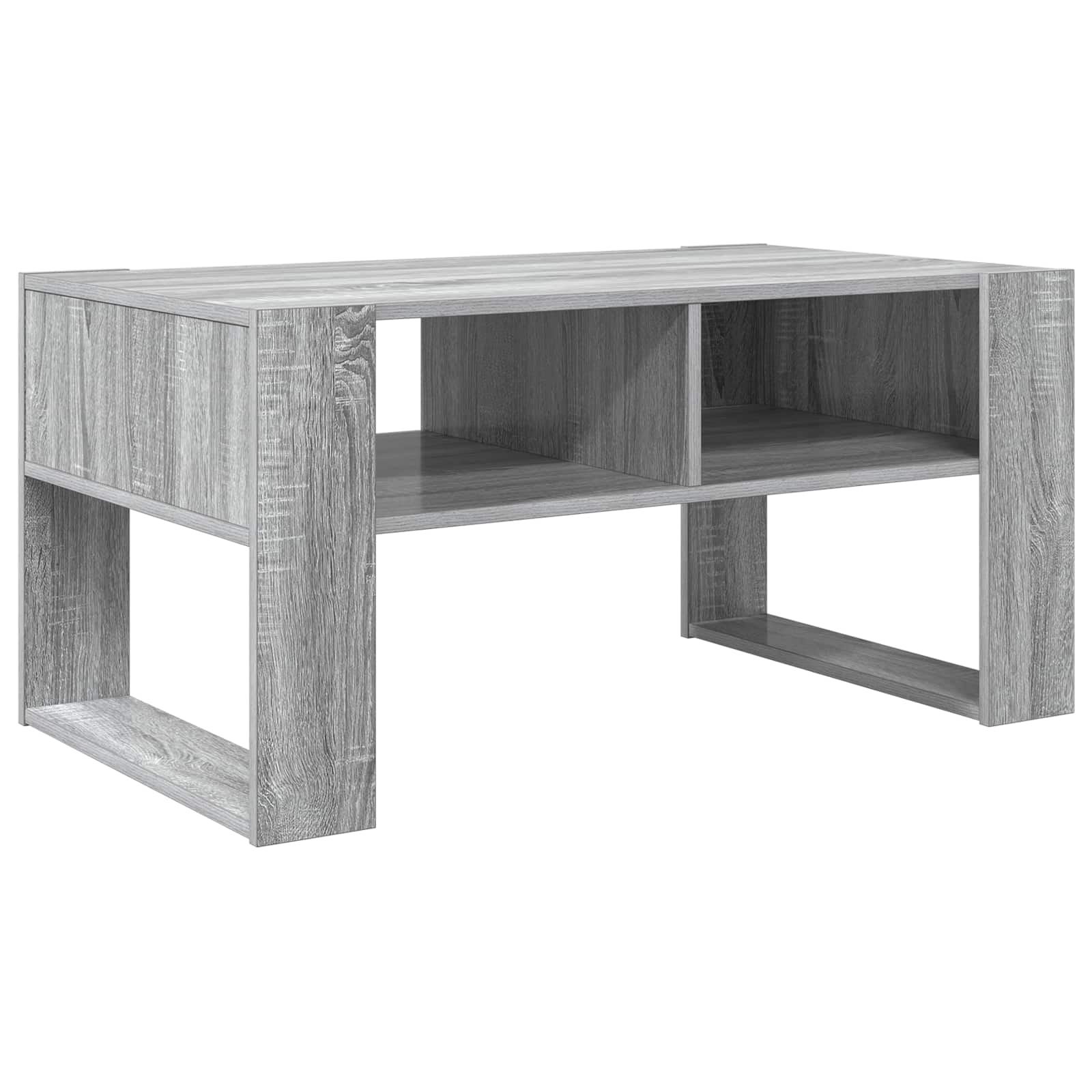 Salontafel met opslag Grijs Sonoma 92 x 53 x 45 cm Bewerkt hout