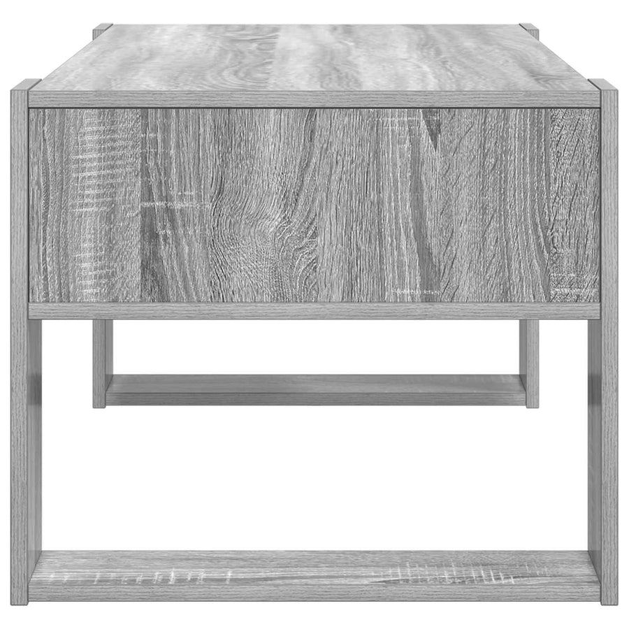 Salontafel met opslag Grijs Sonoma 92 x 53 x 45 cm Bewerkt hout