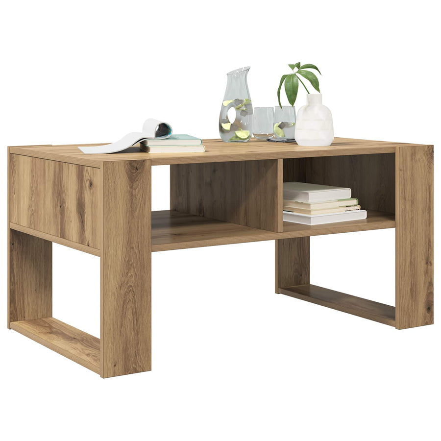 Salontafel Artisan Eiken 92 x 53 x 45 cm Bewerkt hout