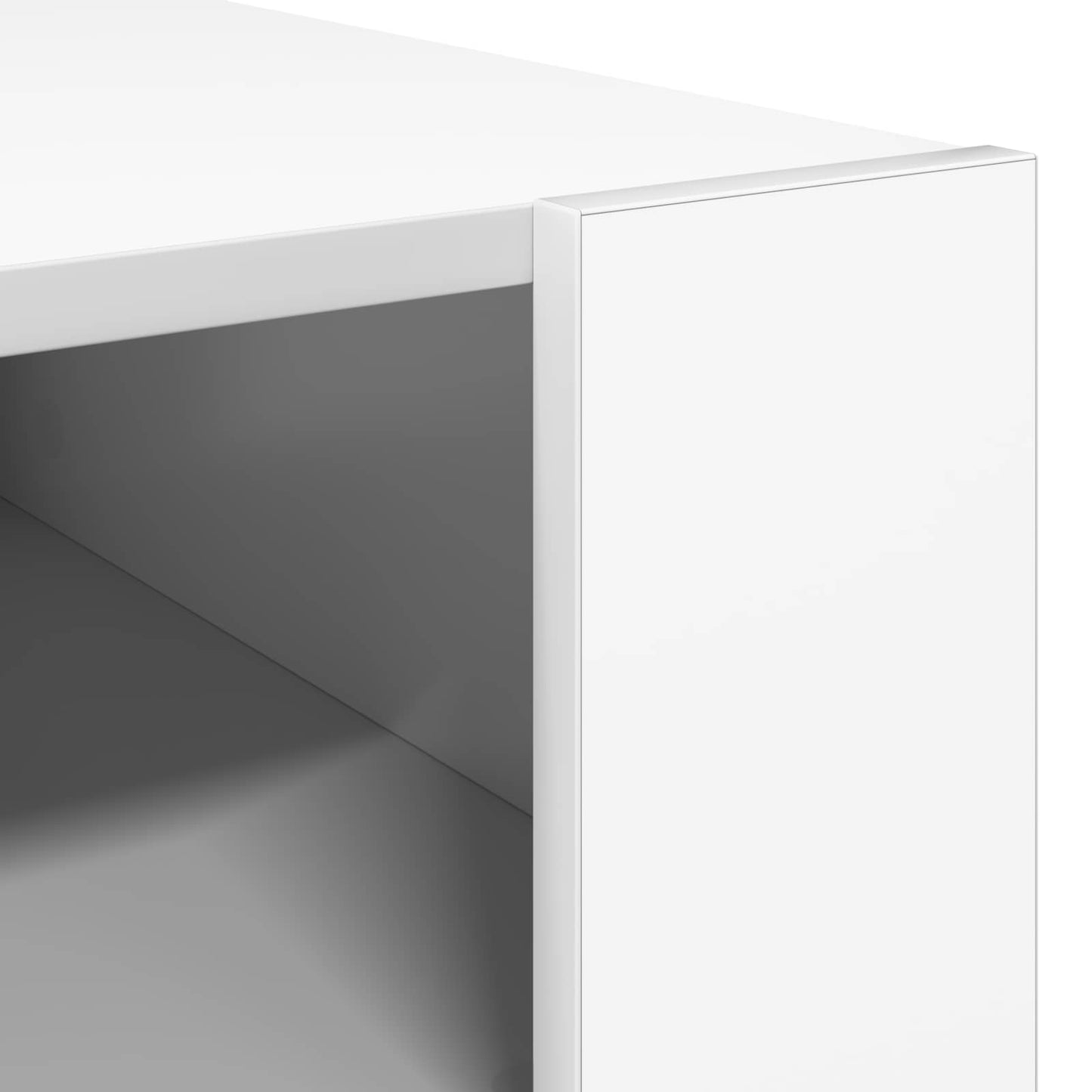 Salontafel met opslag Wit 66 x 53 x 45 cm Bewerkt hout