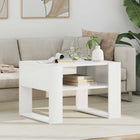 Coffee table with storage White 66 x 53 x 45 cm Engineered wood