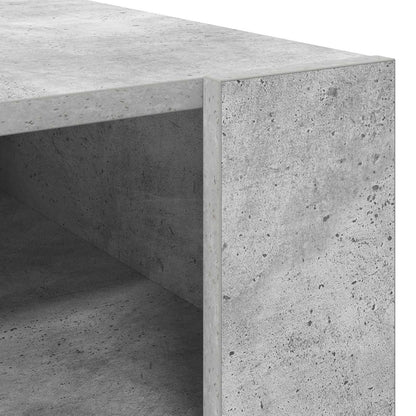 Salontafel met opslag Beton Grijs 66 x 53 x 45 cm Bewerkt hout