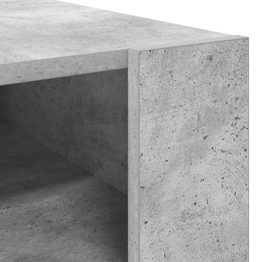 Salontafel met opslag Beton Grijs 66 x 53 x 45 cm Bewerkt hout