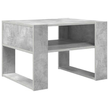 Salontafel met opslag Beton Grijs 66 x 53 x 45 cm Bewerkt hout