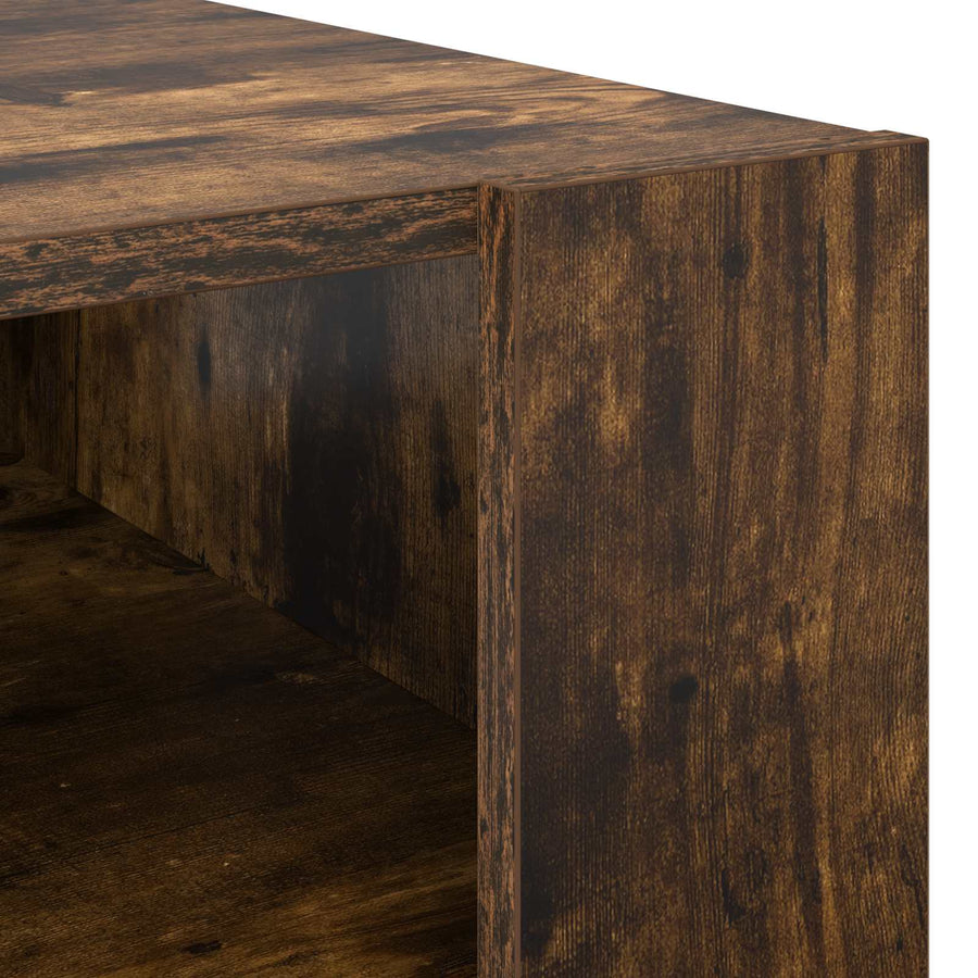Salontafel Gerookt eiken 66 x 53 x 45 cm Bewerkt hout