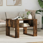 Smoked Oak Coffee Table 66 x 53 x 45 cm Engineered Wood
