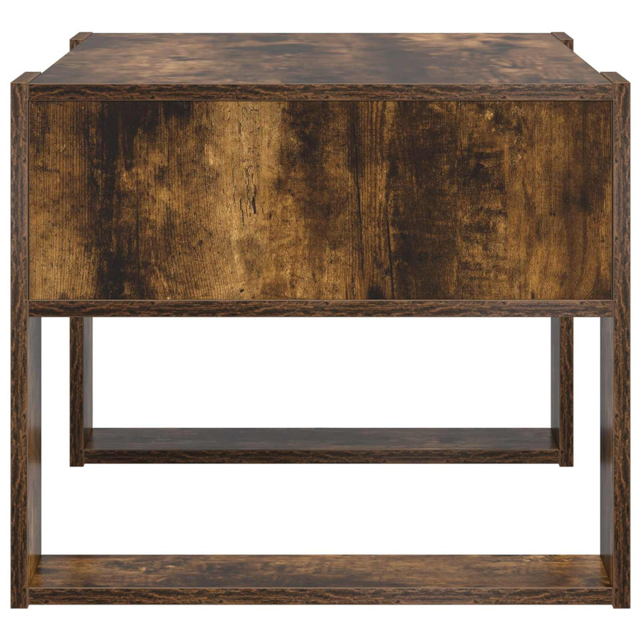 Salontafel Gerookt eiken 66 x 53 x 45 cm Bewerkt hout