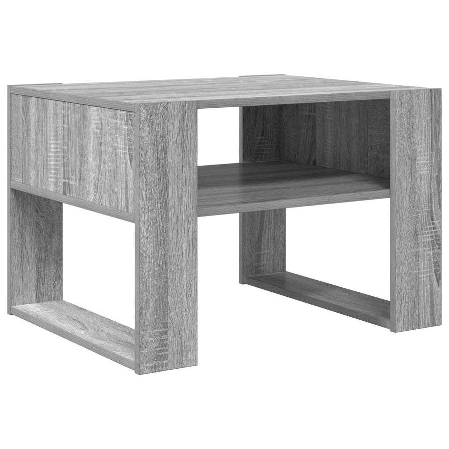 Salontafel met opslag Grijs Sonoma 66 x 53 x 45 cm Bewerkt hout