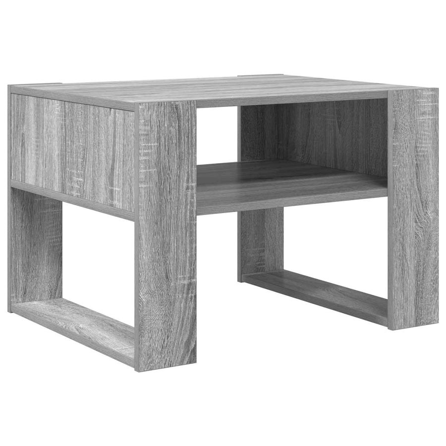 Salontafel met opslag Grijs Sonoma 66 x 53 x 45 cm Bewerkt hout