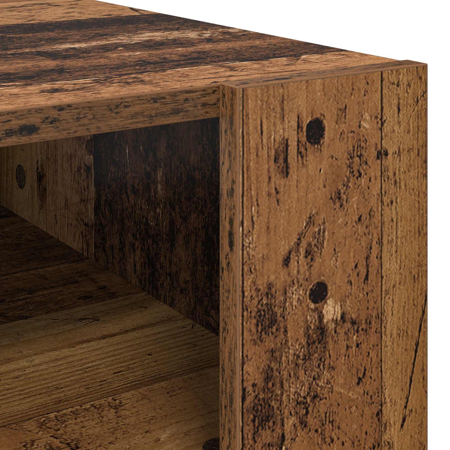Salontafel met opslag Oudhout 66 x 53 x 45 cm Bewerkt hout