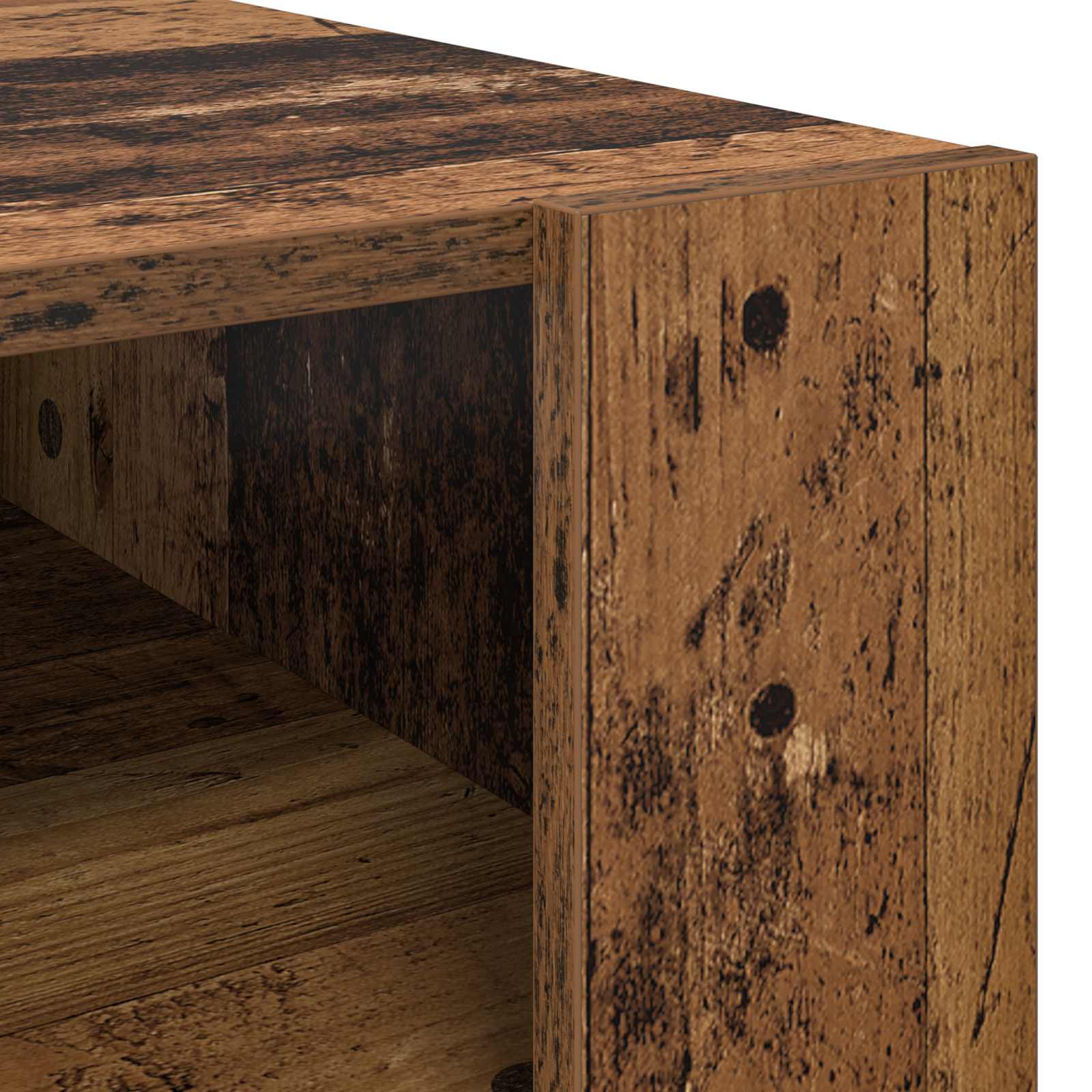 Salontafel met opslag Oudhout 66 x 53 x 45 cm Bewerkt hout