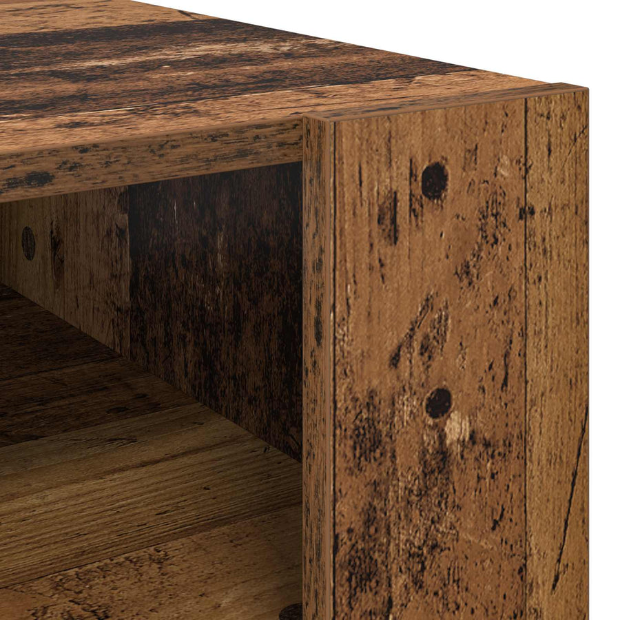 Salontafel met opslag Oudhout 66 x 53 x 45 cm Bewerkt hout