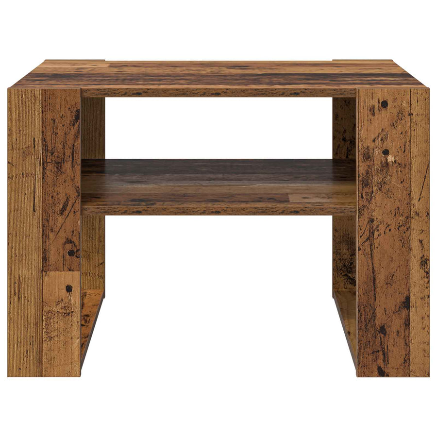 Salontafel met opslag Oudhout 66 x 53 x 45 cm Bewerkt hout