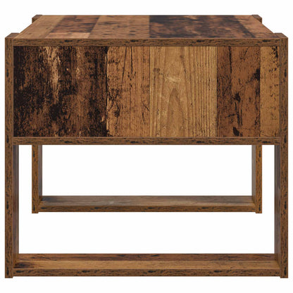 Salontafel met opslag Oudhout 66 x 53 x 45 cm Bewerkt hout