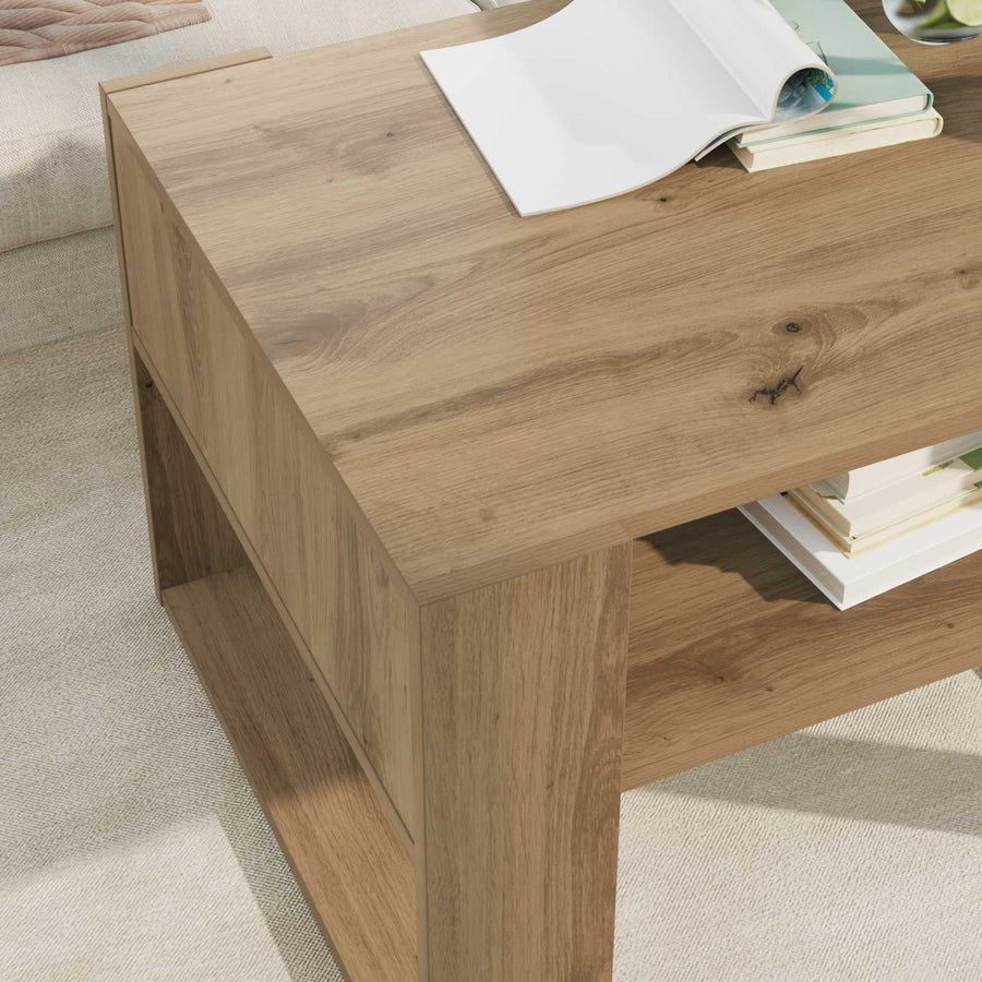 Salontafel Artisan Eiken 66 x 53 x 45 cm Bewerkt hout
