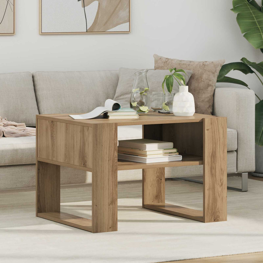 Salontafel Artisan Eiken 66 x 53 x 45 cm Bewerkt hout