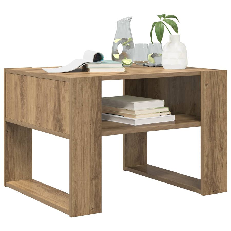 Salontafel Artisan Eiken 66 x 53 x 45 cm Bewerkt hout