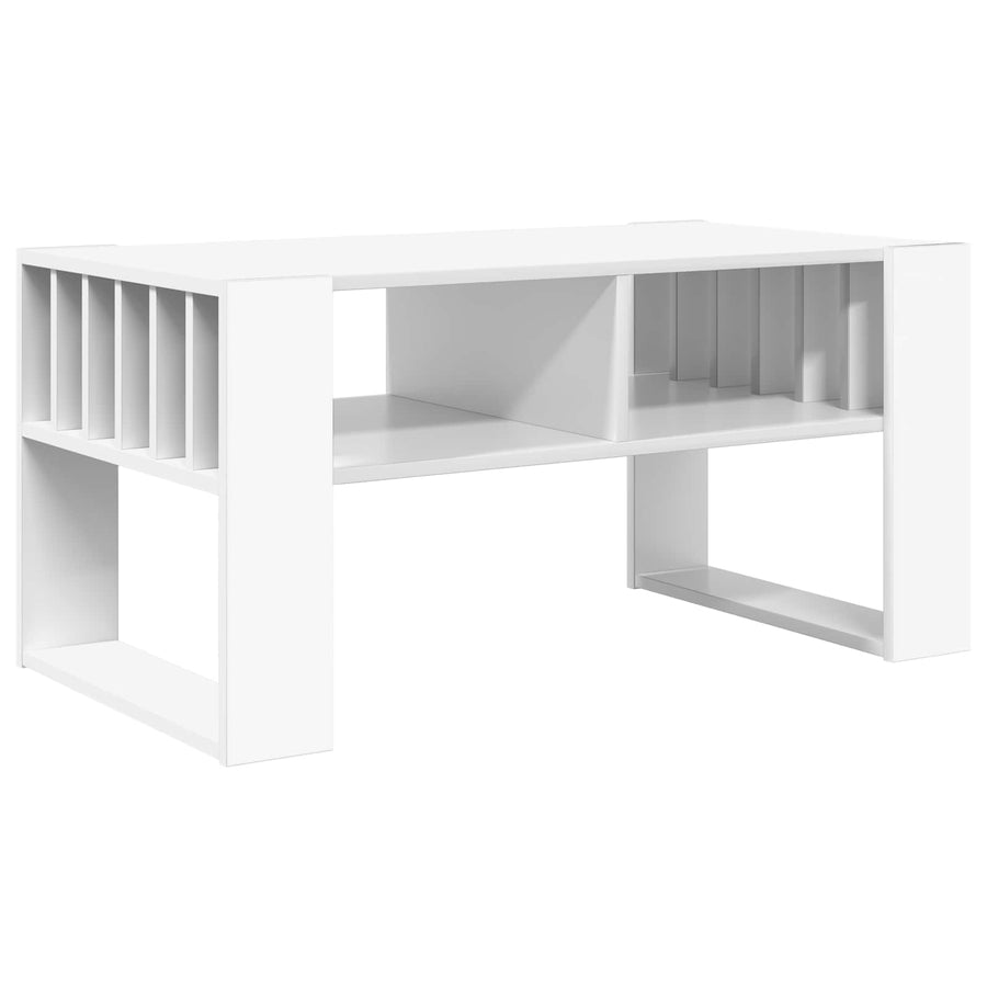 Salontafel Wit 92 x 49,5 x 45 cm Bewerkt hout