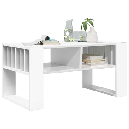 Salontafel Wit 92 x 49,5 x 45 cm Bewerkt hout