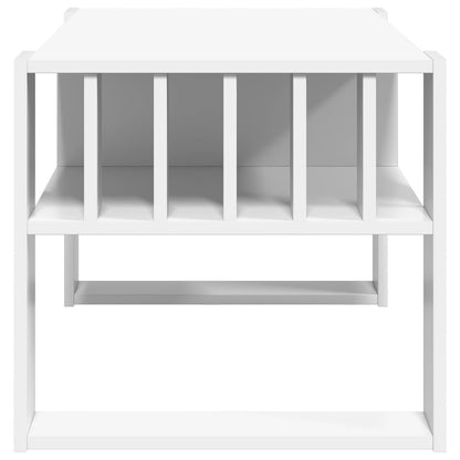 Salontafel Wit 92 x 49,5 x 45 cm Bewerkt hout