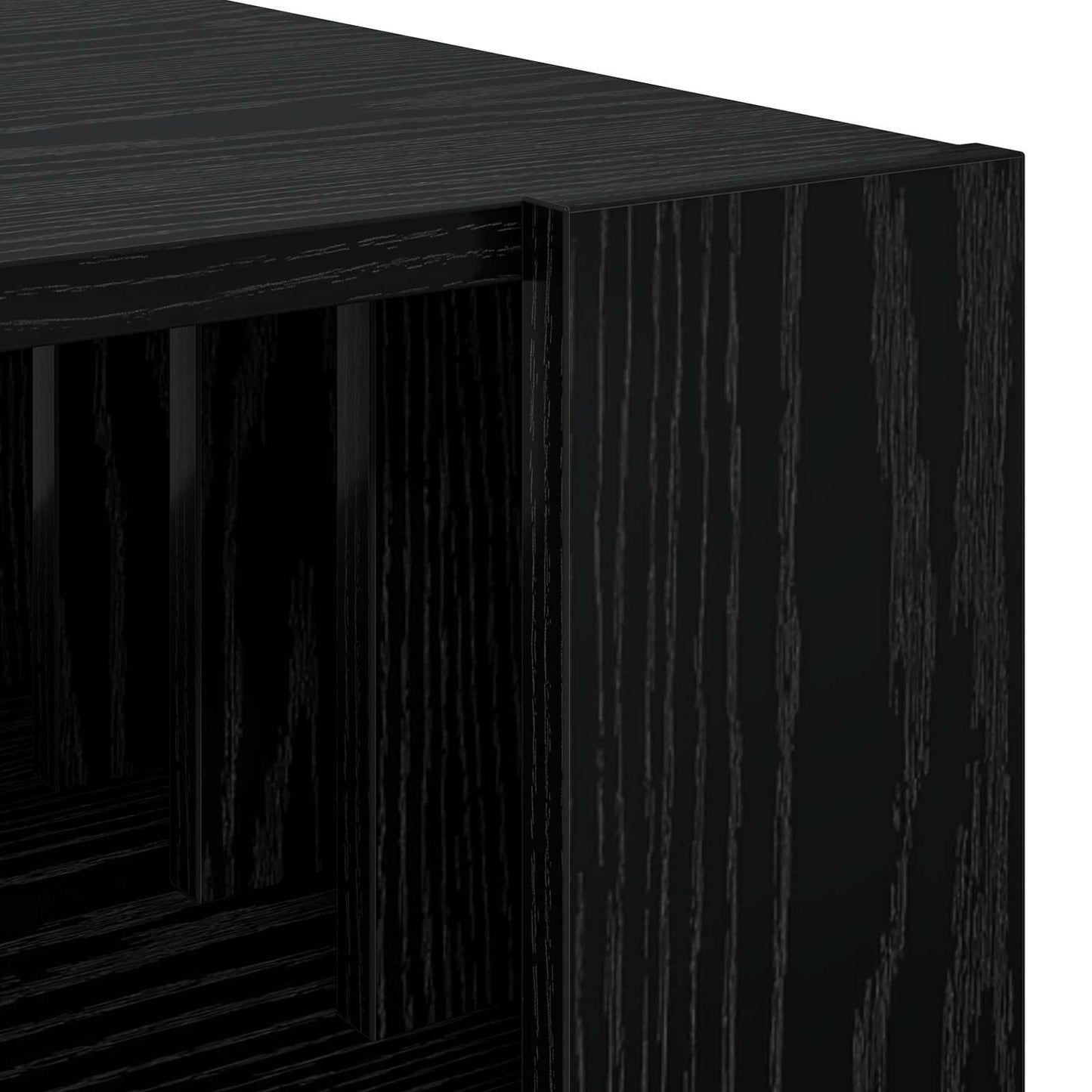 Salontafel Zwart Eiken 92 x 49,5 x 45 cm Bewerkt hout
