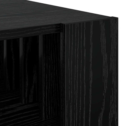 Salontafel Zwart Eiken 92 x 49,5 x 45 cm Bewerkt hout