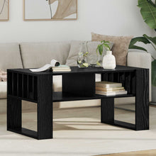 Salontafel Zwart Eiken 92 x 49,5 x 45 cm Bewerkt hout