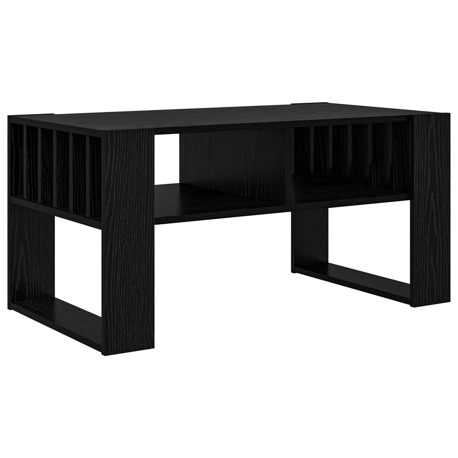 Salontafel Zwart Eiken 92 x 49,5 x 45 cm Bewerkt hout