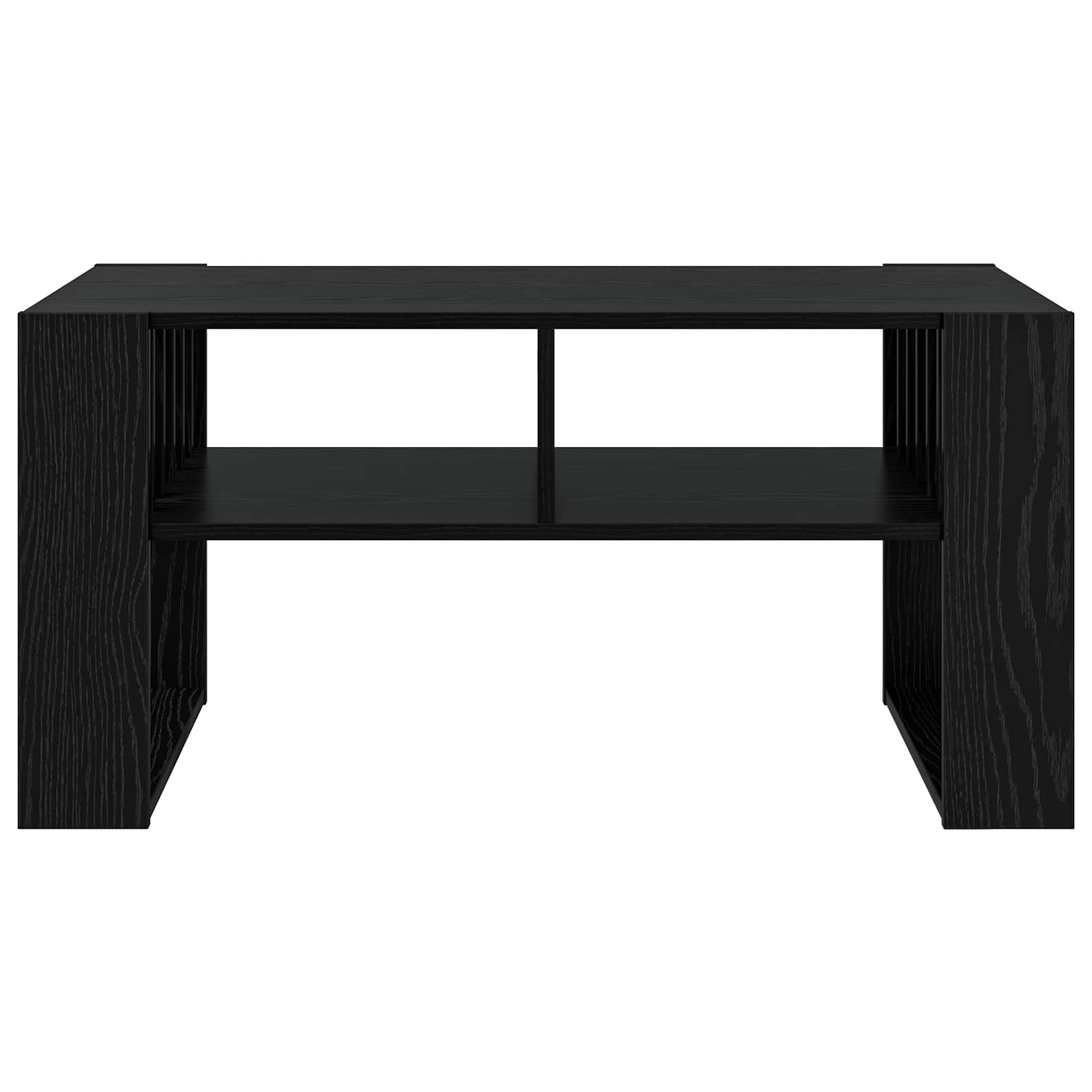 Salontafel Zwart Eiken 92 x 49,5 x 45 cm Bewerkt hout