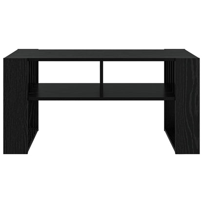 Salontafel Zwart Eiken 92 x 49,5 x 45 cm Bewerkt hout