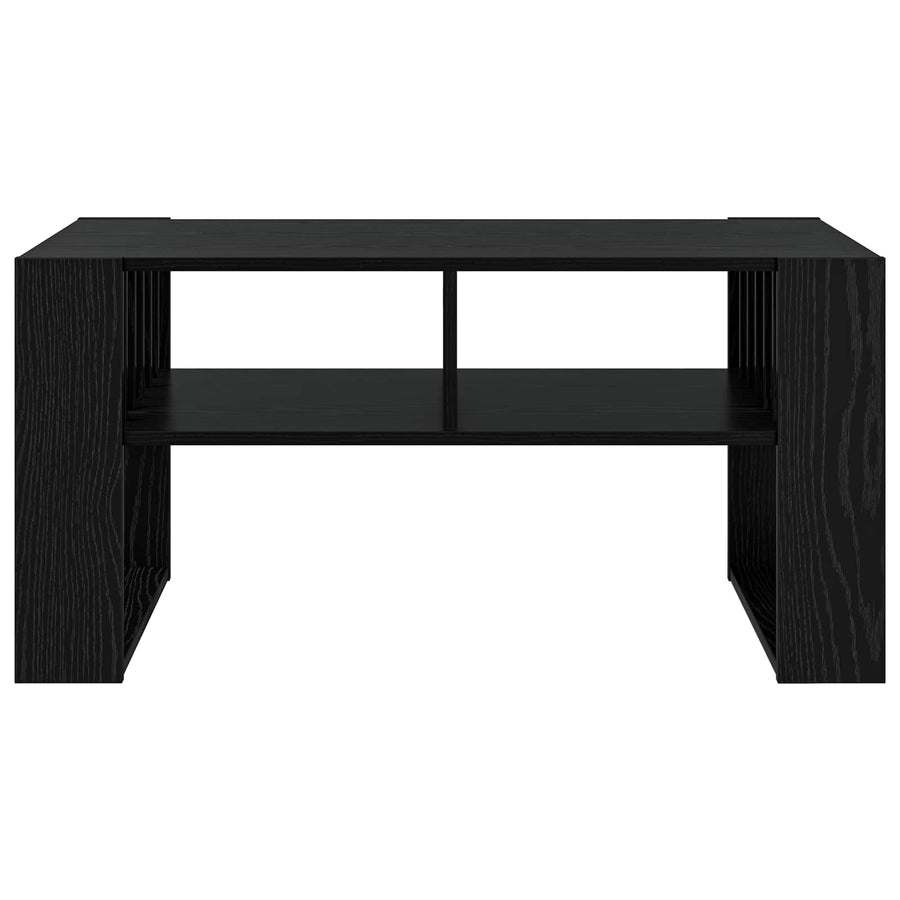 Salontafel Zwart Eiken 92 x 49,5 x 45 cm Bewerkt hout