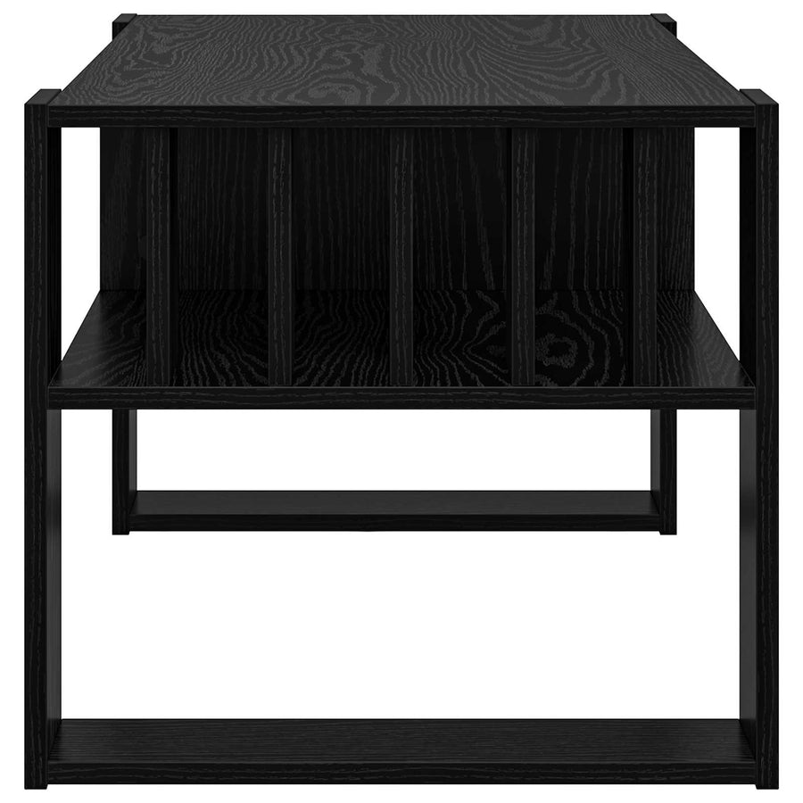 Salontafel Zwart Eiken 92 x 49,5 x 45 cm Bewerkt hout