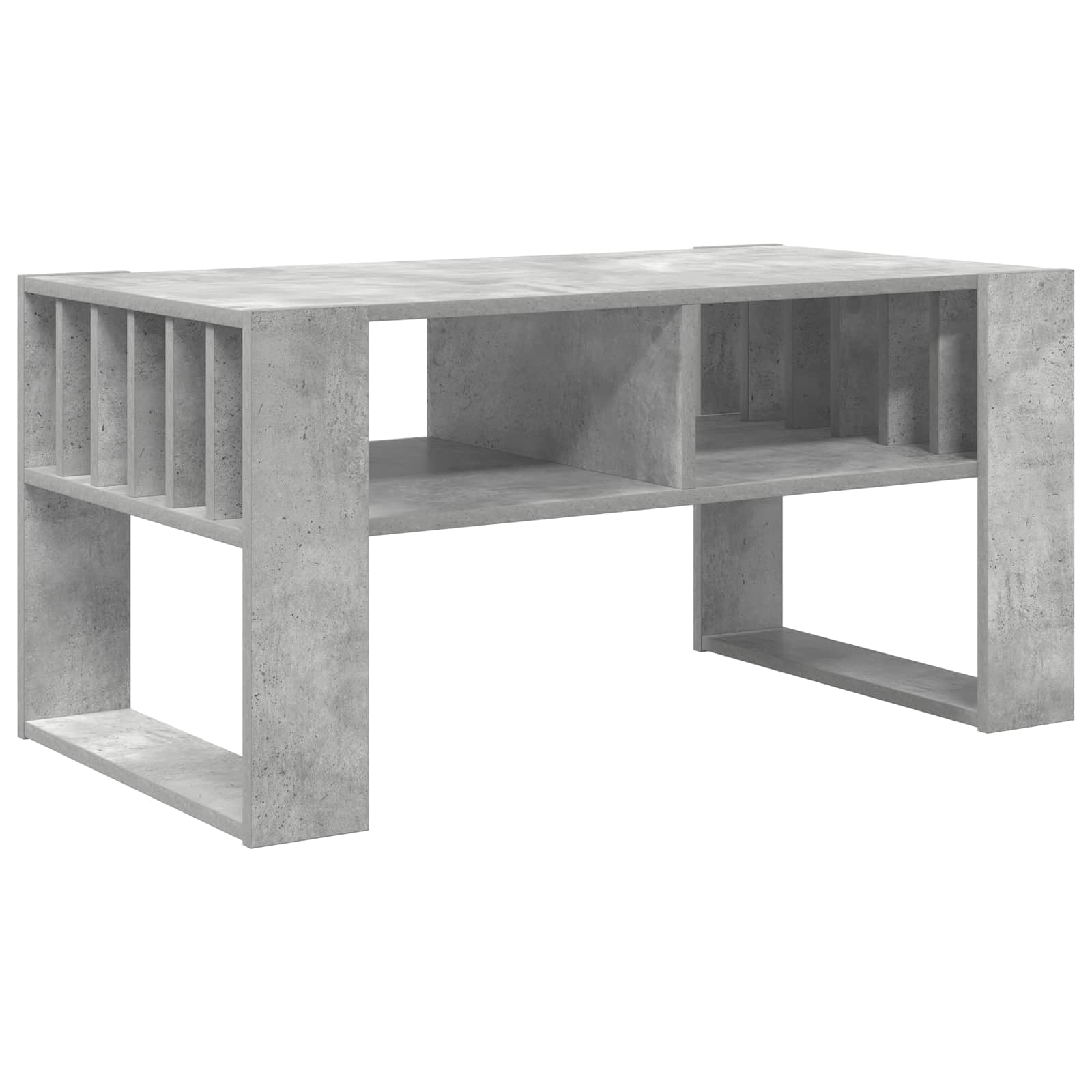 Salontafel Beton Grijs 92 x 49,5 x 45 cm Bewerkt hout