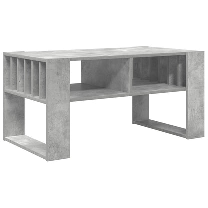Salontafel Beton Grijs 92 x 49,5 x 45 cm Bewerkt hout