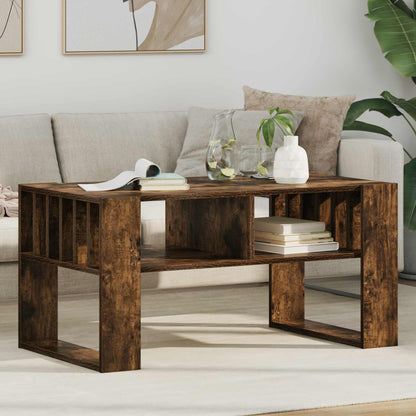 Salontafel Gerookt eiken 92 x 49,5 x 45 cm Bewerkt hout