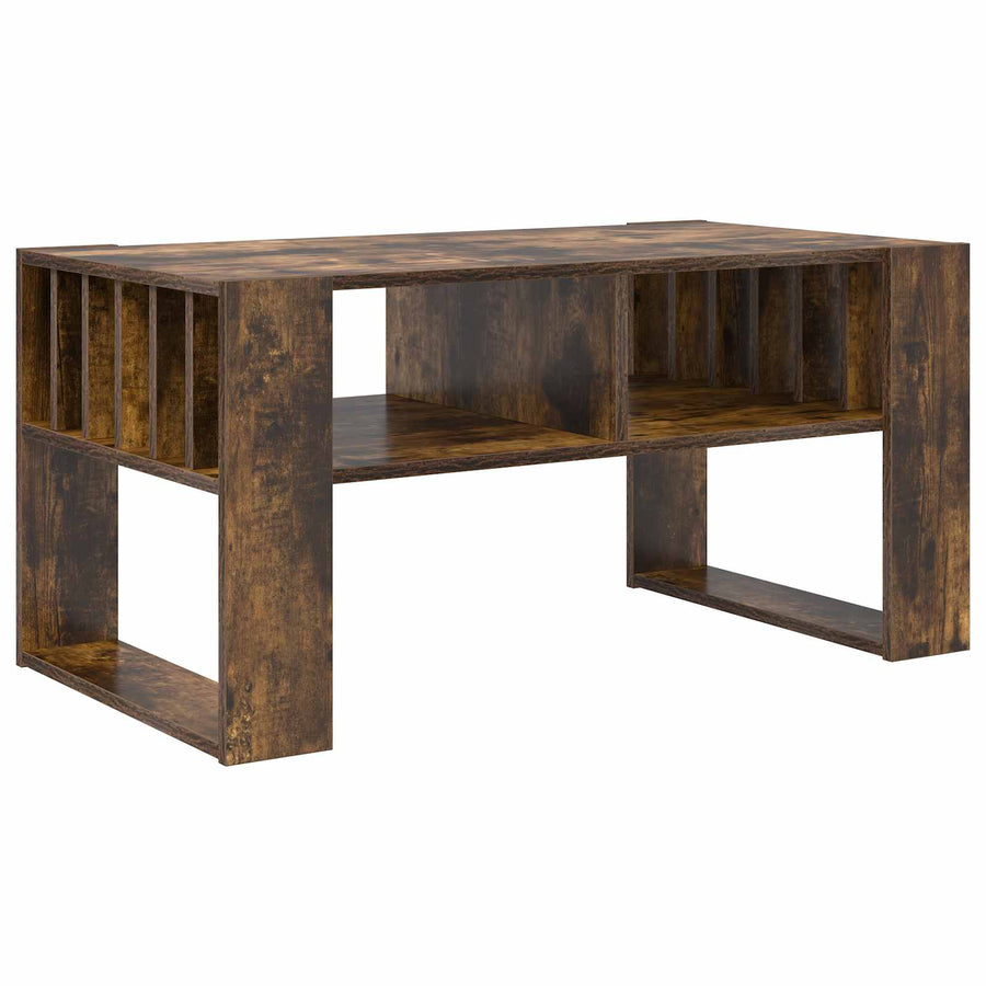 Salontafel Gerookt eiken 92 x 49,5 x 45 cm Bewerkt hout