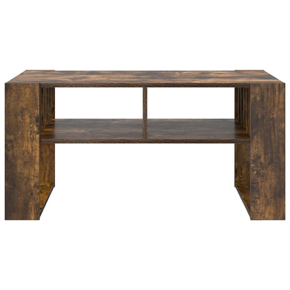 Salontafel Gerookt eiken 92 x 49,5 x 45 cm Bewerkt hout