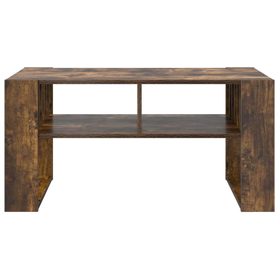 Salontafel Gerookt eiken 92 x 49,5 x 45 cm Bewerkt hout