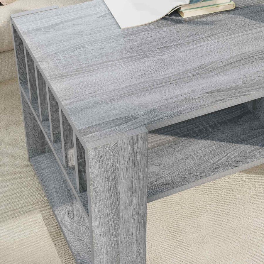 Salontafel Grijs Sonoma 92 x 49,5 x 45 cm Bewerkt hout