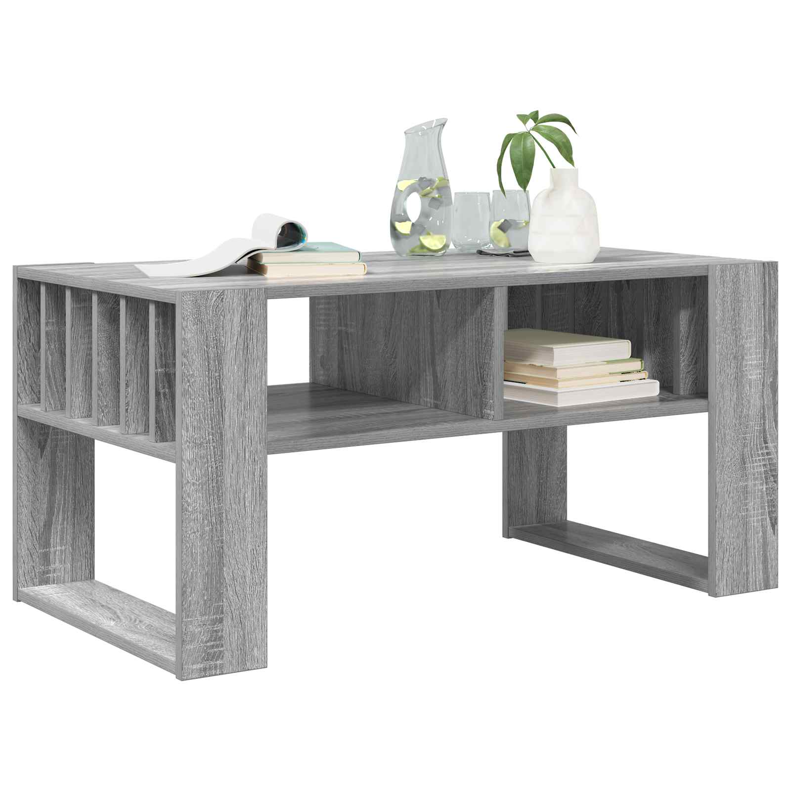 Salontafel Grijs Sonoma 92 x 49,5 x 45 cm Bewerkt hout