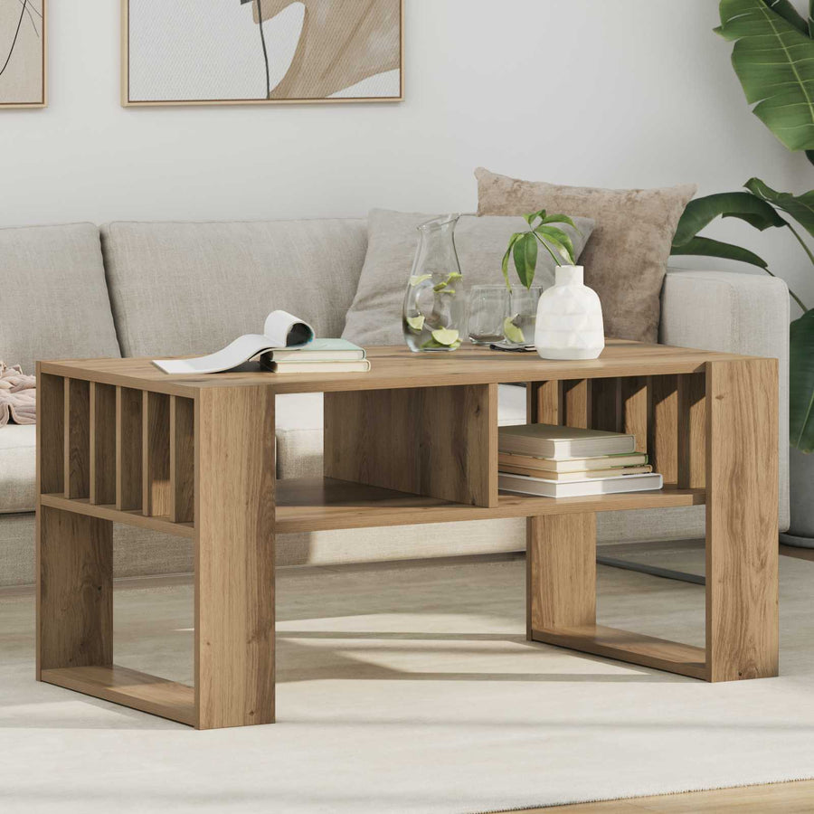 Salontafel Artisan Eiken 92 x 49,5 x 45 cm Bewerkt hout