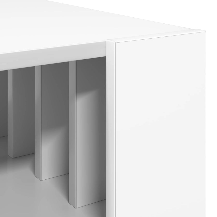 Salontafel Wit 66 x 49,5 x 45 cm Bewerkt hout